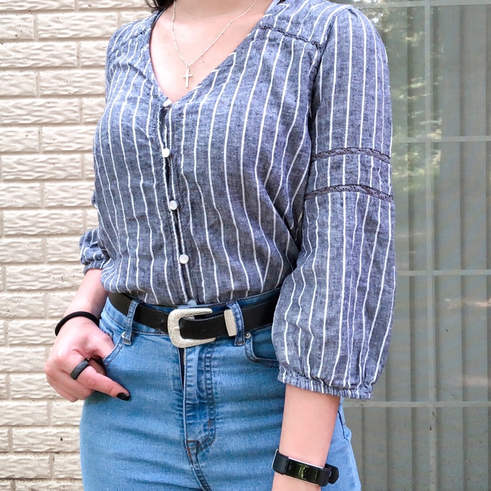 Gray Button Down Shirt